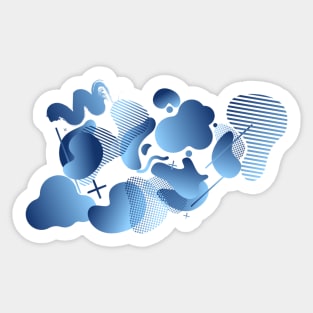 Bubbles Graphic Pattern Design Sticker